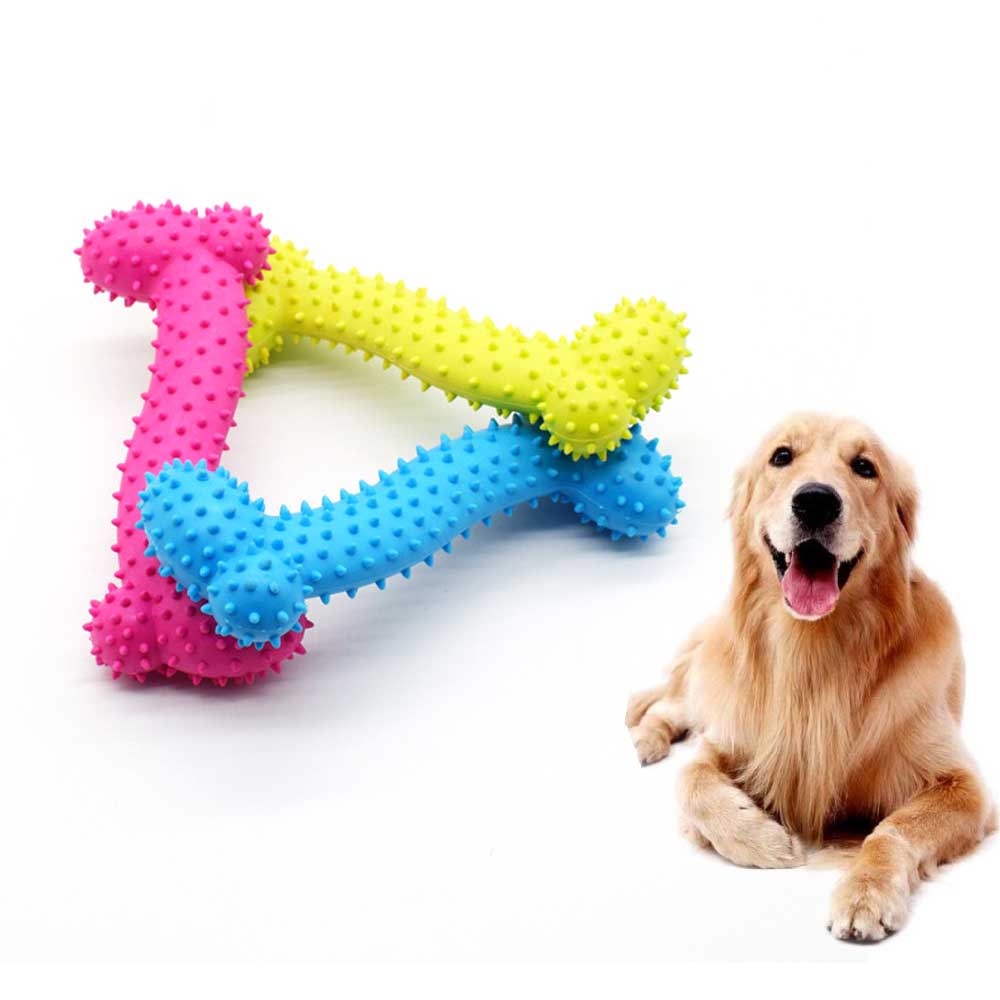 Thorn Bone Rubber Dog Bite Resistant Toy