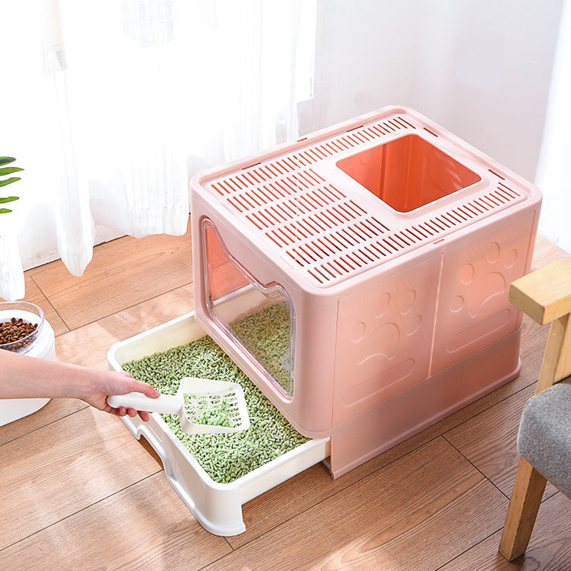 Top-Entry Drawer Out Cat Litter Box